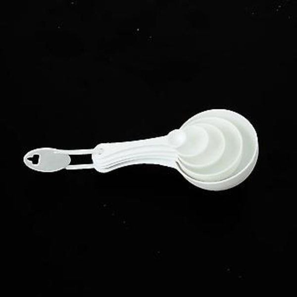Set med 5 st 100ml / 50ml / 15ml / 5ml / 1ml Dosering Skedar Mätning Plast.
