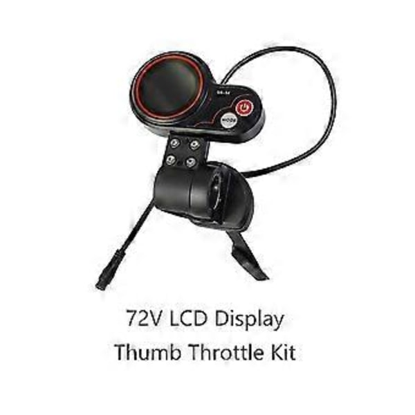 Qs-s4 72v Tumgasreglage LCD Display Mätare+switch Knapp Kit Endast För Zero 11x Elscooter 6pi