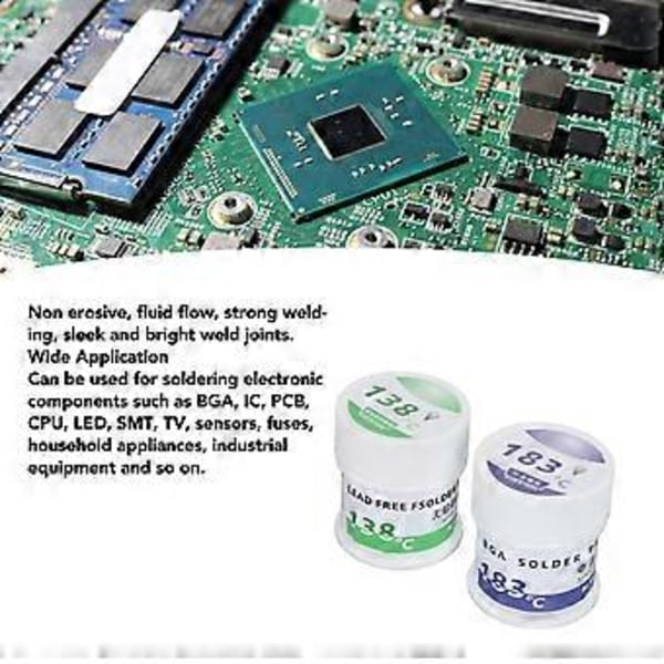 Elektronisk Chip Lödpasta 50gx2 138 och 183 Multifunktionell Lödningsflusspasta