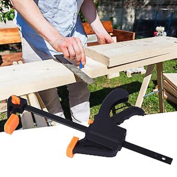 4 st 4-tums Träbearbetningsstång F-Klämma Grepp Spärr Frigöring Press DIY Handverktyg