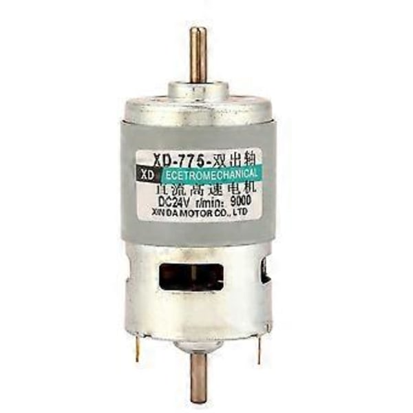 775 Moottori 50W Suuritehoinen Suuri Vääntömomentti Kaksoisakselinen DC-moottori (24V9000RPM ilman kiinnikettä)