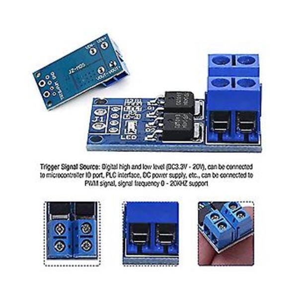 30st Mosfet S Drivmodul 5v-36v 15a(max 30a) 400w Dubbel Hög- 0-20khz Pwm S