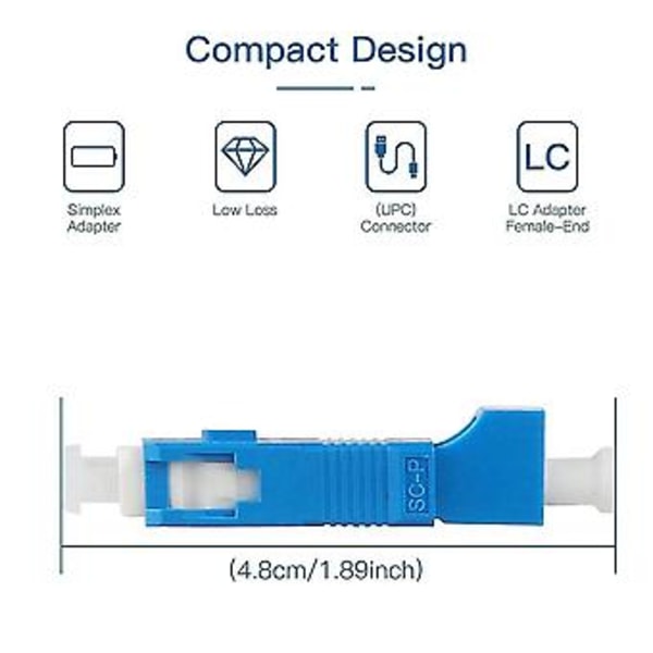 4-pakning Singelmodus 9/125um Sc/upc Hann Til Lc/upc Hunn Hybrid Optisk Fiber Adapter Kobling For