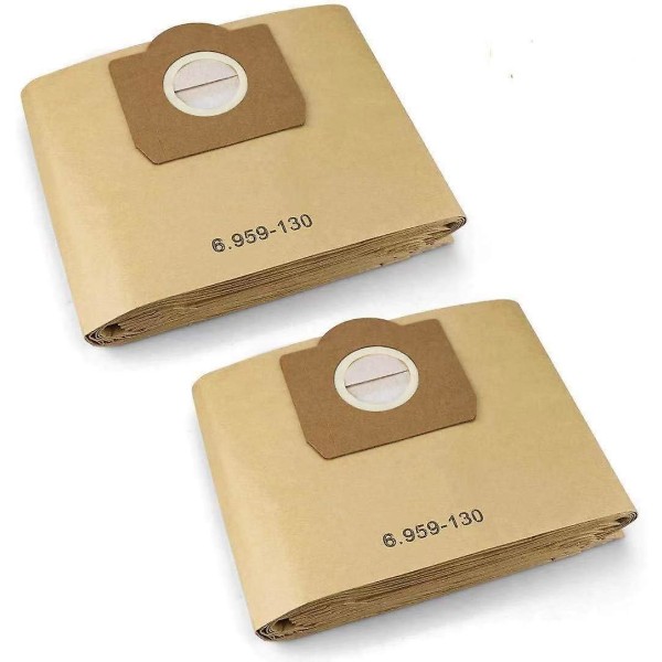 10 pakkauksen pölynimuripussia Karcher 6.959-130.0 suodatinpaperipusseille A 2201/2204/2504