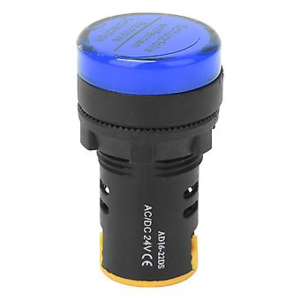 10 stk. BERM LED Strømindikator Lys Halvleder Energibesparende Lampe φ22mm 24V AD16-22d S (Blå)