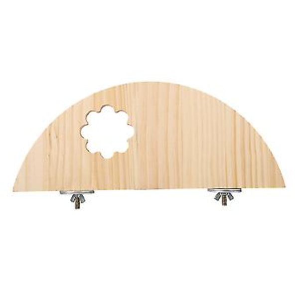 Træ Kæledyr Hamster Mus Chinchilla Bur Legetøj Stand Platform Vippe Pedal (Hul Halvcirkel)
