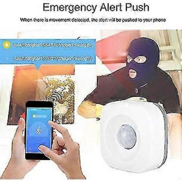 Wifi PIR Rörelsesensor Infraröd Detektor Säkerhets Inbrottslarm Sensor Smart Life App Kontroll