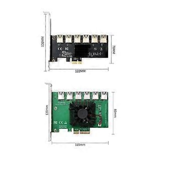 ASM1187E Hovedchip PCIE 1 til 6 USB3.0 Riser Kort Elektroniske Reparationsdele