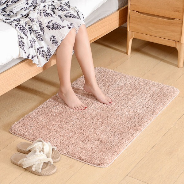 Badrumsmatta, halkfri matta badrum förtjockad matta duschutgång absorberande ultra mjuk mikrofiber golvmatta, snabbtorkande, maskintvättbar, grå