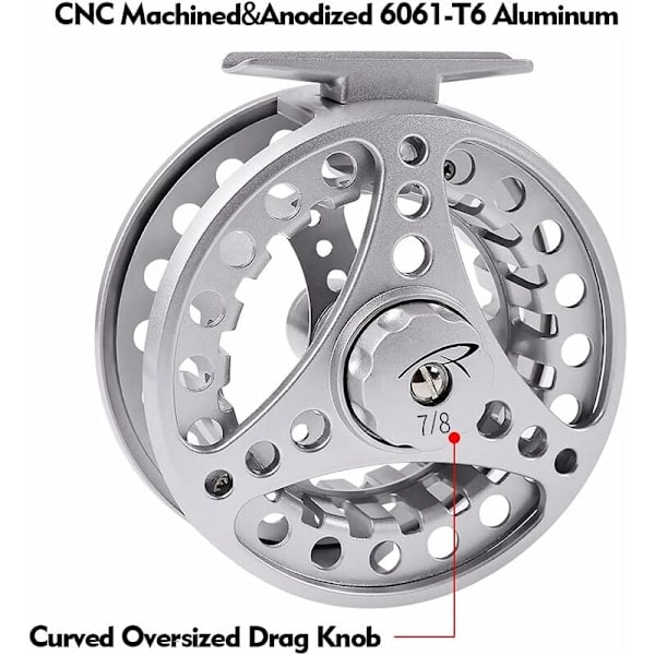 Full Aluminium Alloy Metal Fluefiske Snelle CNC Maskinert 7/8 Fluefiske Snelle（svart）