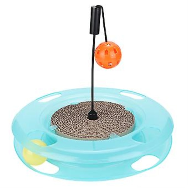 Rolig Klösbräda för Katt Crazy Ball Disk Nöjesplatta Kattkarusell Interaktiv Leksak
