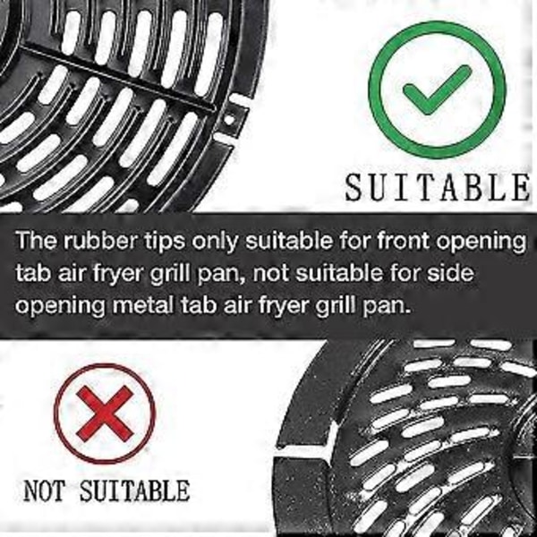 För Instant Vortex Air Fryers, 4 st Premium Gummi, Repskyddande Gummiskydd