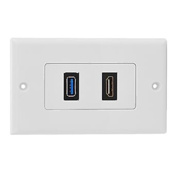 HDMI USB3.0 Två i ett Integrerad Multimedia Väggpanel o Videokontakt