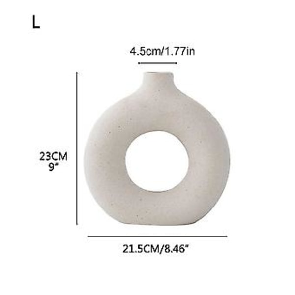 Nordisk Ringformet Vase, Nordisk Ringformet Vase Keramisk Blomstervase Moderne Dekorative Vaser Bygget til Professionelle