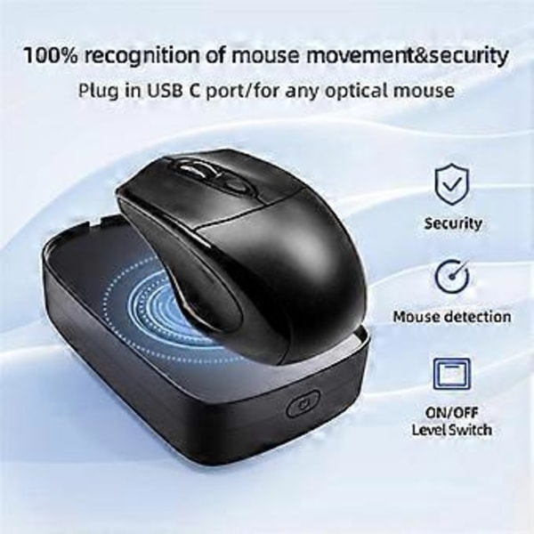 Mover Mouse Musebevegelsessimulator med PÅ/AV-bryter for dataoppvåkning, holder PC-en aktiv
