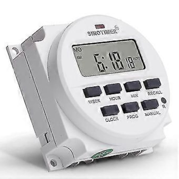15,98 tuuman LCD-digitaalinen ajastin 12 V DC 7 ohjelmoitavaa aikakytkintä TM618N-4