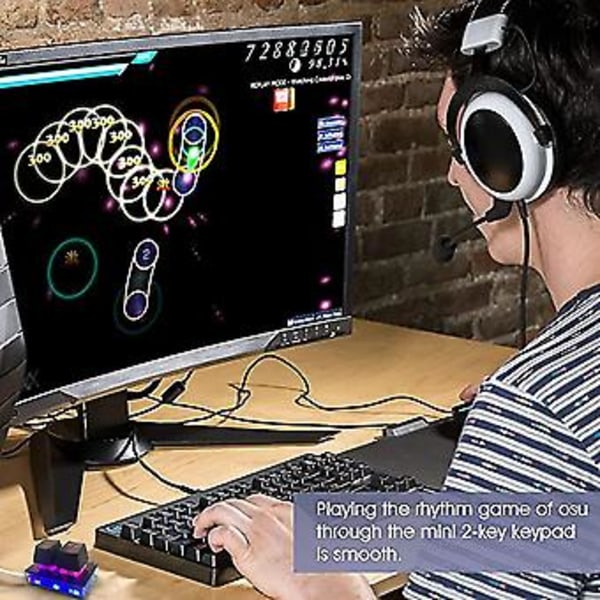 K2 Osu Peli Hot Swap Mekaaninen RGB-taustavalaistu Irrotettava Näppäinhattu Ty