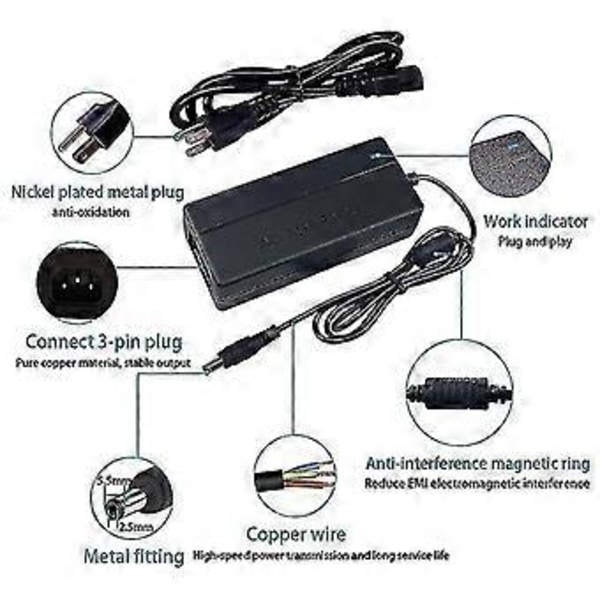 Alg EU-pistoke Universaali DC5525 AC 100V-240V - DC 24V 3A Virtakytkin