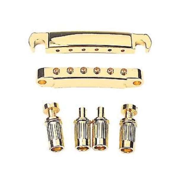 1 Sett Forniklet Gitar Brid Loc Tune-o-matic Brid Og Stykke Sett For Lp Elektrisk Gitar