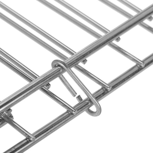 Dobbelt galvaniseret jern grill med justerbar lukning 25 x 25 cm