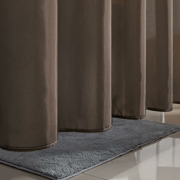 Bruseforhæng Vandtæt Polyester Tekstil Badeforhæng 150x180cm Mugbestandig Gradient Brun