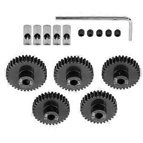 0.8M Motor Drev Set för 1/10 RC Bilar Crawler Axial Capra F9 SCX10 III AR45P Axel Uppgraderingsdelar 31T+32T+33T+34T+35T