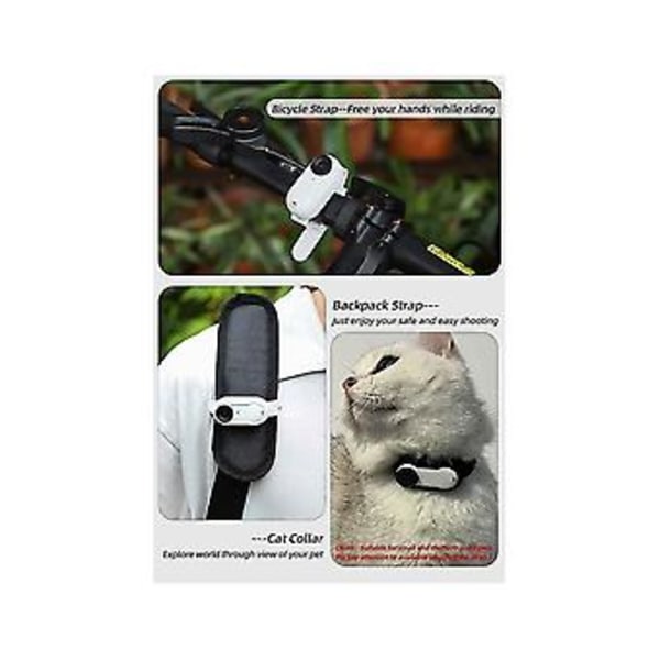 För Go3 Sport Expans S Silikon Skyddsfodral Monterad Handledsrem S Ryggsäcksrem S, 1 set Vit