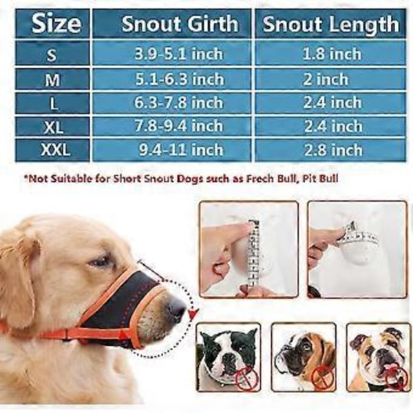 Blød Luft Mesh Hundekurv til Små/Mellem/Store Hunde, Drikbar Justerbar Skånsom Hundekurv 5 Størrelser (blå, 2xl)