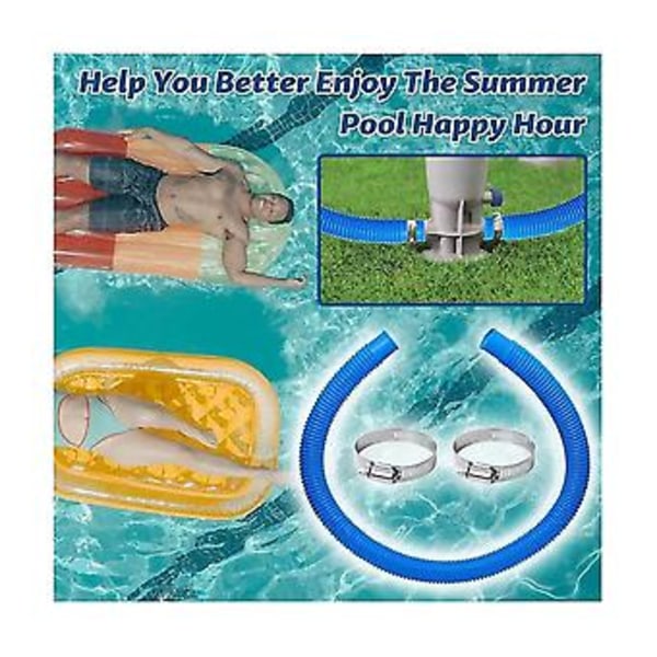 Udskiftningsslange 607,637 til ovenjordiske pools 1,25 tommer diameter tilbehør poolpumpe udskiftning