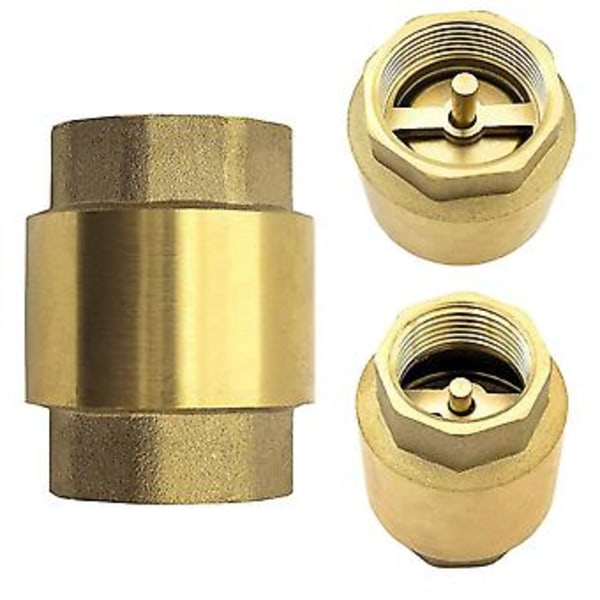 Premium Mässing Vattenbackventil för att Förhindra Återflöde av Vatten för Pump, Fontän, Tvättmaskin, Trädgård, Regntunna, Fat