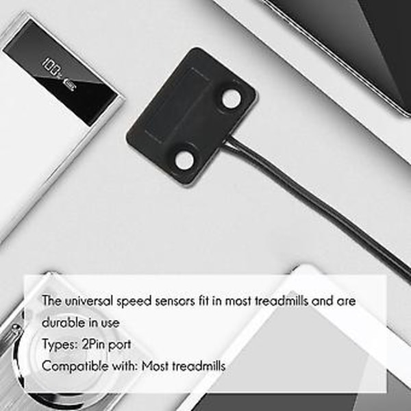 Löpbands Hastighetssensorkabel 2-Pin Ljussensor Varvräknare Magnetisk Induktionshastighetssensor För Löpband
