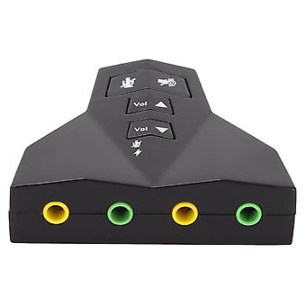 USB-äänikortti Virtuaalinen 7.1-kanavainen ulkoinen stereoäänisovitin PS4-kannettavan tietokoneen kuulokkeille