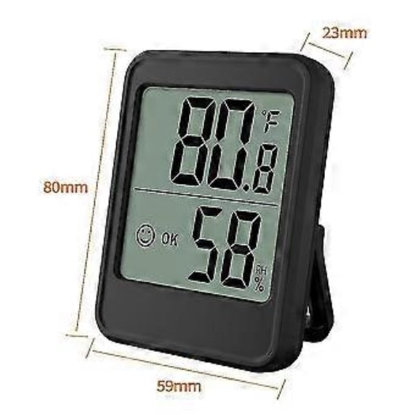 2stk Digital Hygrometer Inomhus Termometer Med Exakta Mätvärden Fuktmätare Rumstermometer För Hem Med Exakt Temperatur H