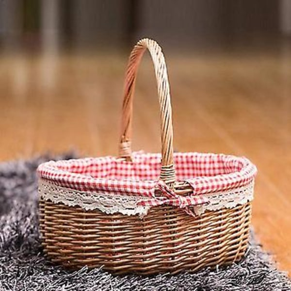 Pajukori Korit Tyhjä Soikea Punottu Piknik-kori Hääkorilla S