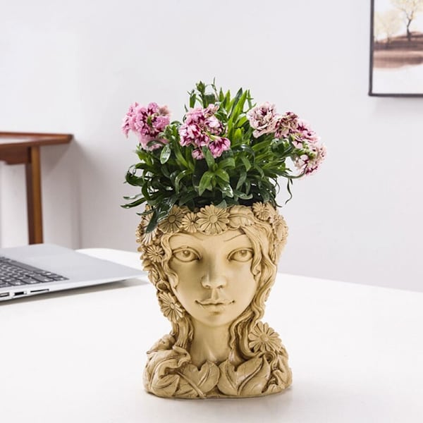 Blomsterbeholder Plantekrukke Husholdning Jente Design Dekorativ Planter Gul
