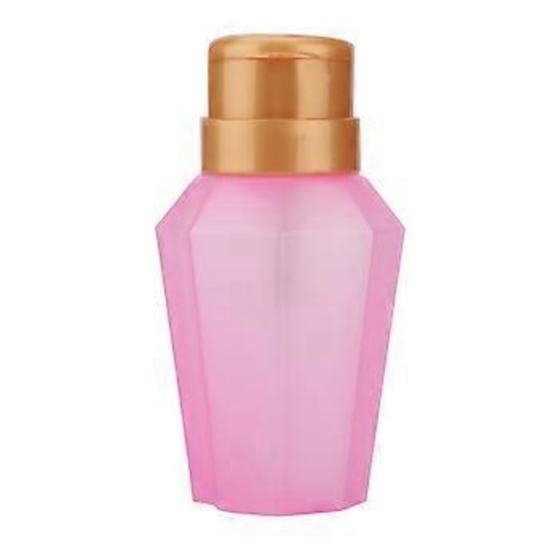 Nagelkonst Pressflaska Nagellacksremover Vätska Tom Förvaringsflaska Manikyrverktyg (Rosa)