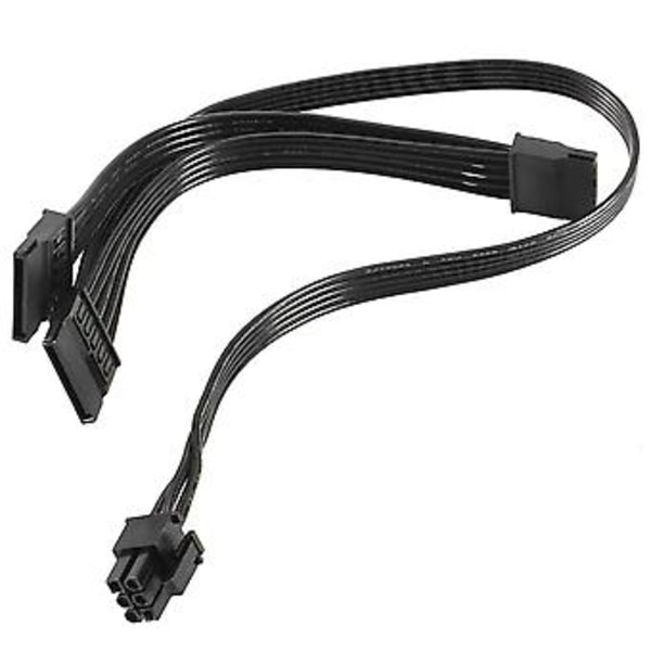 2 stk. 6-pinners til 3x SATA-driverkabel for Supernova 650 750 850 1000 1600 2000 G2 G3 P2 T2 Gs