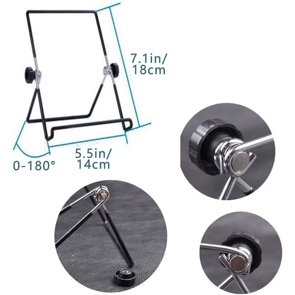 Halkskyddat hopfällbart surfplattastativ - Justerbart stativ för 8-12,9 tums surfplattor