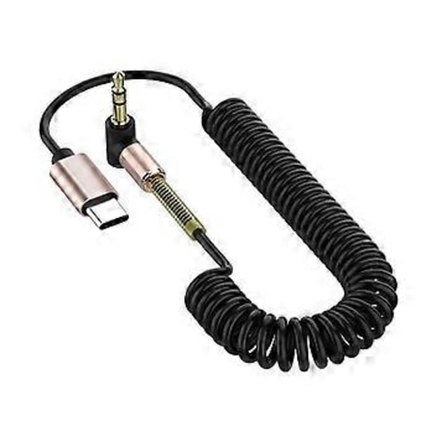 USB Typ C till 3.5mm Ljudkabel Audio Aux-kabel För Bil Hörlurar Högtalare Tråd Linje 3.5 Jack Aux USBC Ljudsladd
