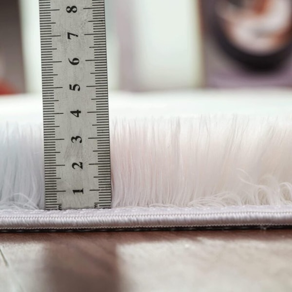Modern vardagsrumsmatta, supermjuk rund sovrumsmatta fluffig sammetsfluffig inomhusmatta mjuk långhårig dekorativ stolskudde soffkudde (W
