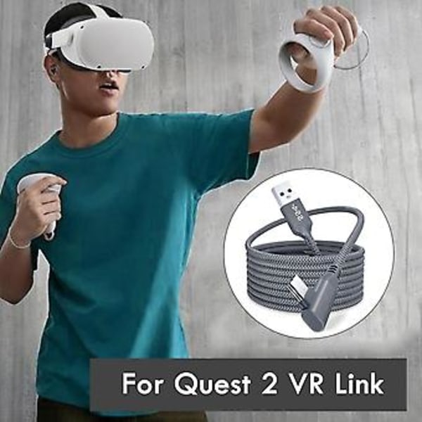 5m Charr Kabel För Oculus Quest 2 Et Usb 3.0 Typ C Dataöverföring Typ-c Till Usb-a