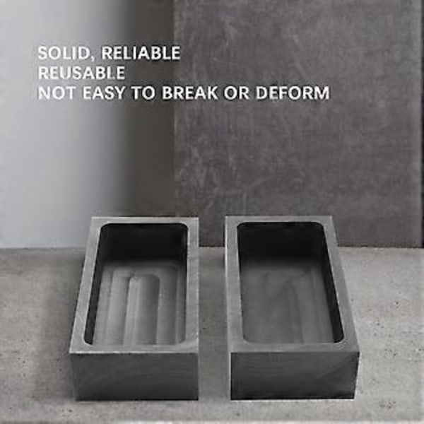 4 Stycken 1 KG Grafitgötform Gjutgöt Degelform Silver Guldgötform Smältgjutning Raffinering