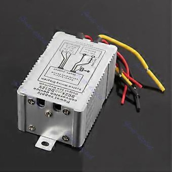 24V til 12V DC-DC Konverteringsenhet Bil Strømforsyning Inverter Konverter 30A