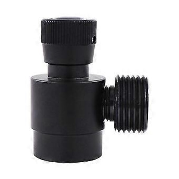 CO2 Cylinder Påfyldningsadapter, Hjemmelavet Gas Cylinder Regulator M10X1 til W21.8-14 Adapter til CO2, Blandgas, Sort