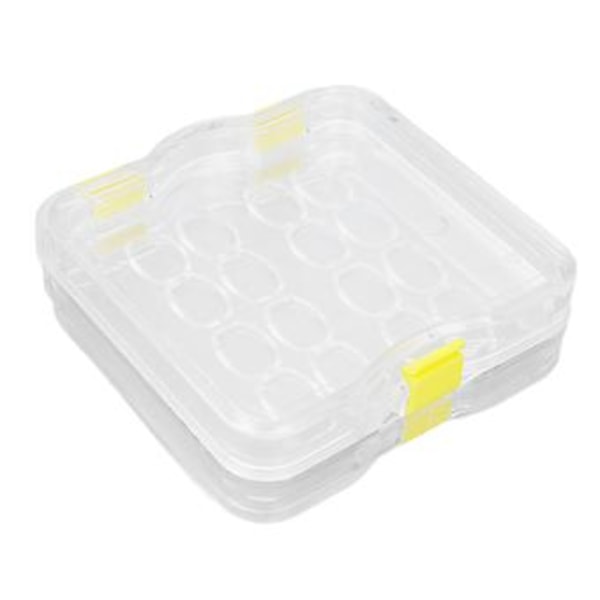 16 st/förpackning Tandprotesbox i plast med film Transparent tandvårdsförvaringslåda för proteser