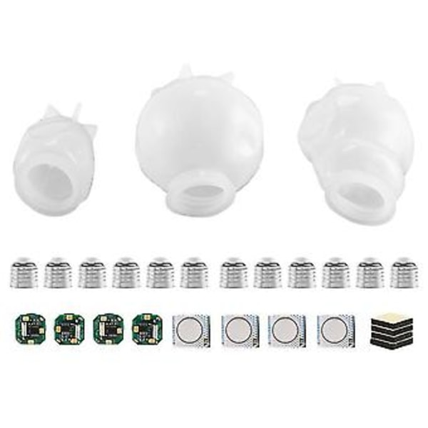 Silikone Resin Form 3 Stykker Led Pære Silikone Form Egnet Til Resin 3d Diy Resin Silikone Mol