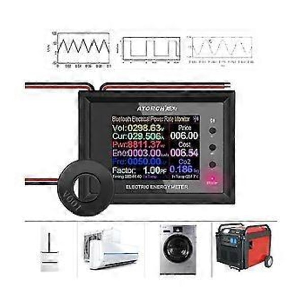 Atorch At24c 100a 2.4 tum Digital Voltmeter Mätare Indikator Effekt Amperemeter Ström Amp Testare Detektera