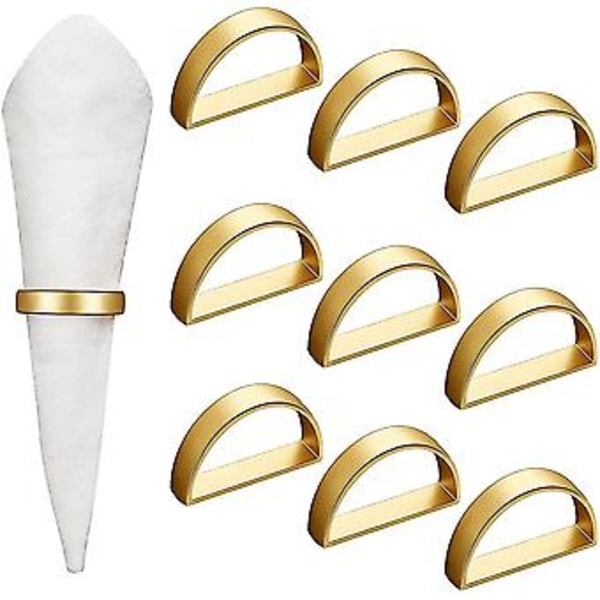 10 Stycken Servettringar Metall Servettring Hs Ring H Metall Halvcirkel Se