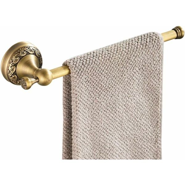 Badrumstillbehör Retro Solid Koppar Toalettpappershållare och Vävnad, Kökpapper, Minimal Klassisk med Snidad Lock Bronsbeläggning Handdukshållare
