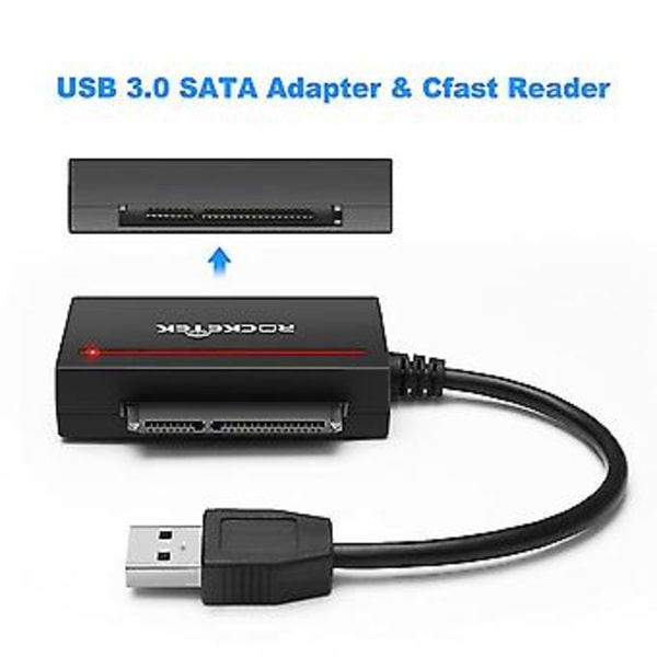 Cfast 2.0 Læser Usb 3.0 Til Sata Adapter Cfast 2.0 Kort Og 2.5 Tommer Hdd Harddisk/Læs Skriv Ssd